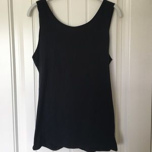 Fabletics black open back tank
